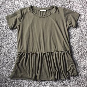 Olive Peplum/Burgundy Peplum/Cream Sweater